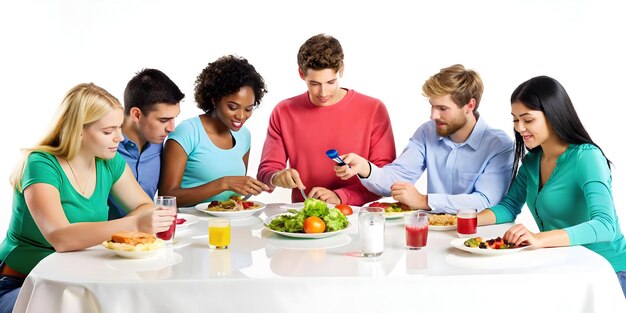 Zadowoleni kucharze dzielący się posiłkiem